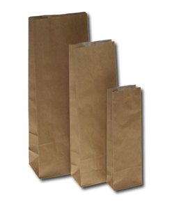 Sachet à fond plat en kraft brun avec protection intérieur imperméable 60+40 g/m² 6x3.3x17 cm (100 pièces) [PABB617]