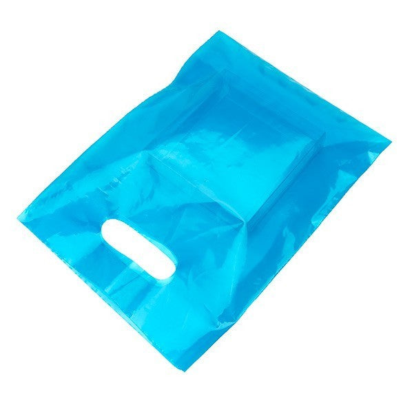 Sachet à poignée bleus 60 Microns 22.9x30.5 cm PE-BD (100 Pièces) [H912BL1]