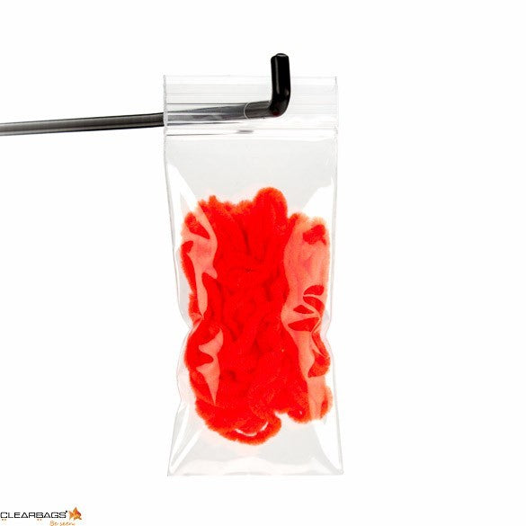Sachet zip à transparence cristalline avec trou de suspension 5,1x10,2cm (100 pièces) [ZR24]