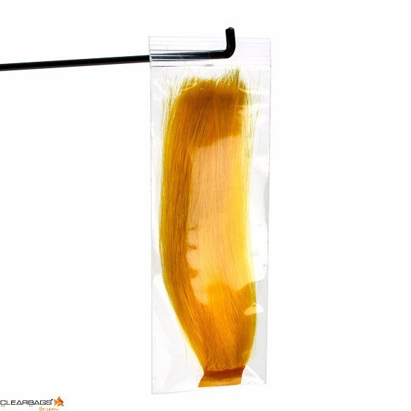 Sachet zip à transparence cristalline avec trou de suspension 7,6x20,3cm (100 pièces) [ZR38]