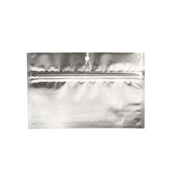 Grip Seal Bags Silver 15x7cm Metallised