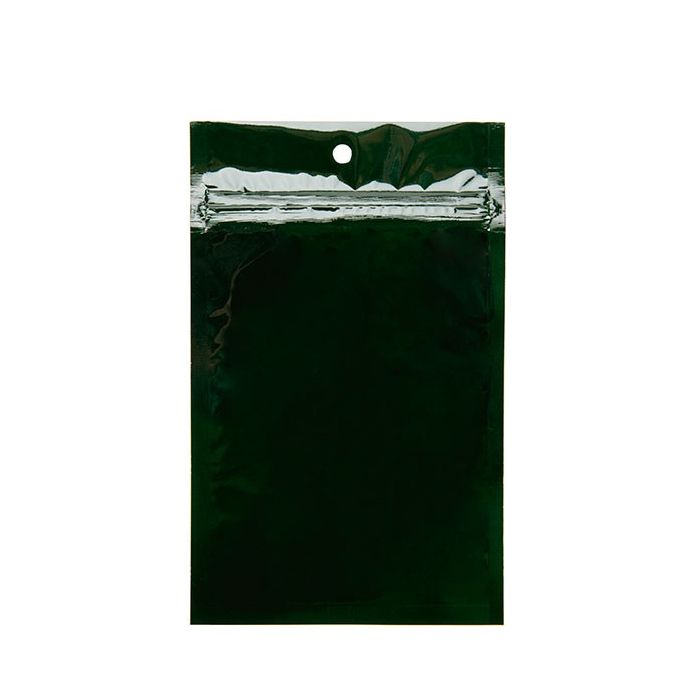 Grip Seal Bags Green 9.2x12.7cm Metallised