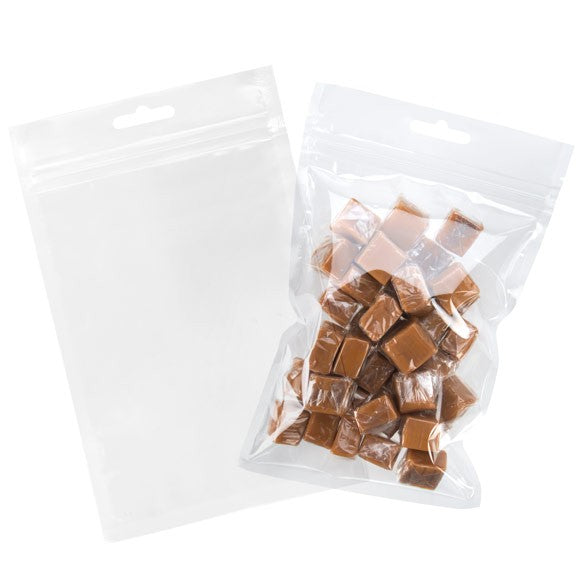 Sachet zip avec trou de suspension européen 12.7x17.8cm (100 pièces) [HZB57]