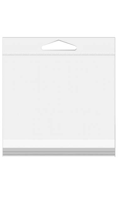 Sachet à trou de suspension refermable à transparence cristalline 6.4x6.7cm (100 pièces) [HB2X2]