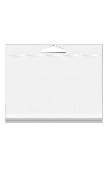 Sachet à trou de suspension refermable à transparence cristalline 15.9x11.4cm (100 pièces) [HB46]