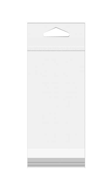 Sachet à trou de suspension refermable à transparence cristalline 5.6x14cm (100 pièces) [HB25]