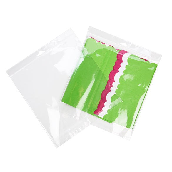 Sachet à trou de suspension refermable à transparence cristalline 27.3x26cm (100 pièces) [HB1010]
