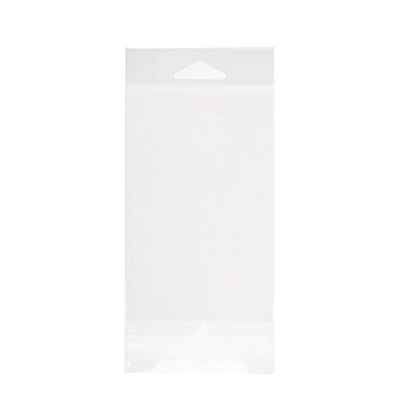 Sachet à trou de suspension refermable à transparence cristalline 8.4x13cm (100 pièces) [HB3]