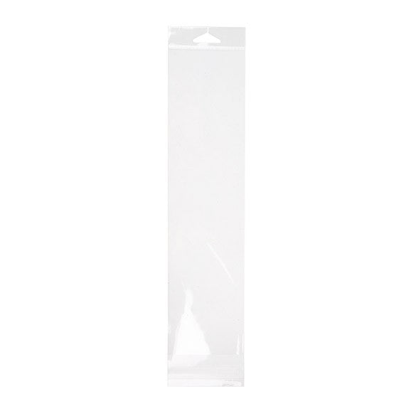 Sachet à trou de suspension refermable à transparence cristalline 8.3x33.3cm (100 pièces) [HB313S]
