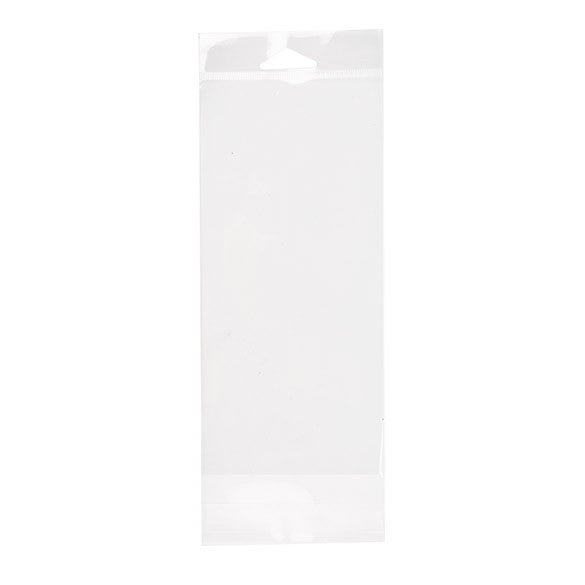 Sachet à trou de suspension refermable à transparence cristalline 9.4x20.3cm (100 pièces) [HB3X8]