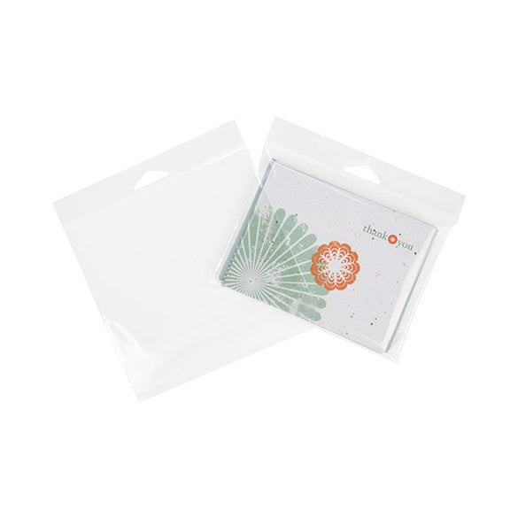 Sachet à trou de suspension refermable à transparence cristalline 15.9x11.4cm (100 pièces) [HB46]