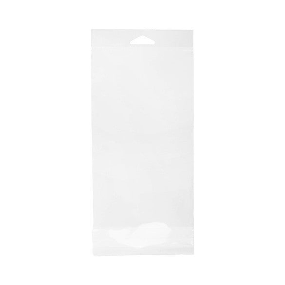 Sachet à trou de suspension refermable à transparence cristalline 12.1x21cm (100 pièces) [HB4X8]