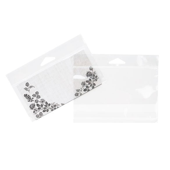 Sachet à trou de suspension refermable à transparence cristalline 14.9x6.4cm (100 pièces) [HB52]