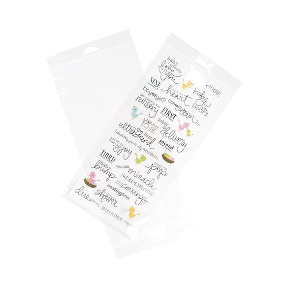 Sachet à trou de suspension refermable à transparence cristalline 15.2x31.8cm (100 pièces) [HB612]