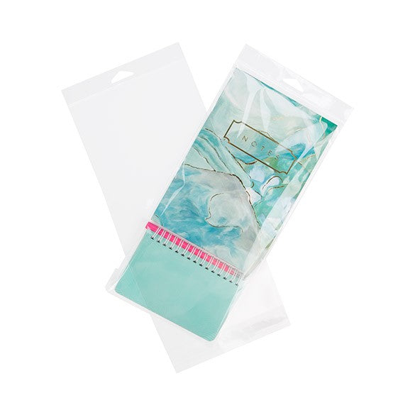 Sachet à trou de suspension refermable à transparence cristalline 15.7x33cm (100 pièces) [HB613]