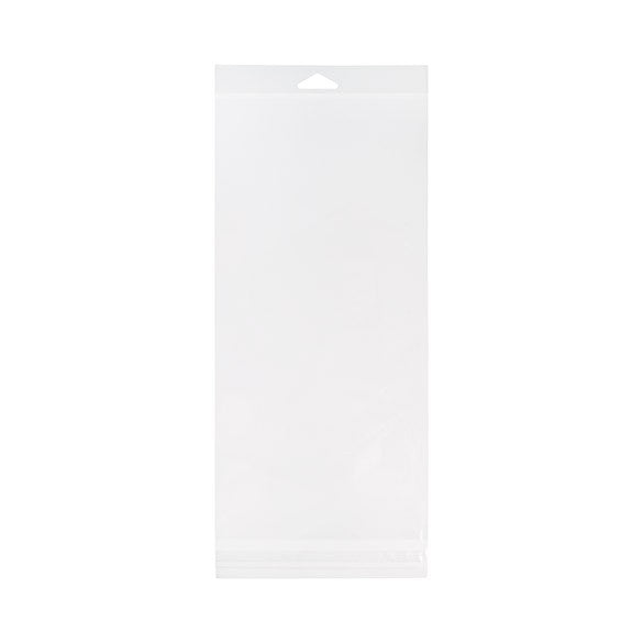 Sachet à trou de suspension refermable à transparence cristalline 15.7x33cm (100 pièces) [HB613]