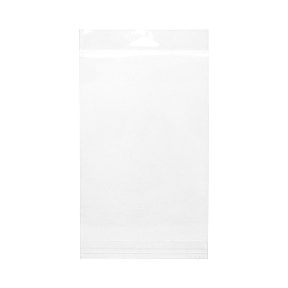 Sachet à trou de suspension refermable à transparence cristalline 12.5x17.3cm (100 pièces) [HB65]