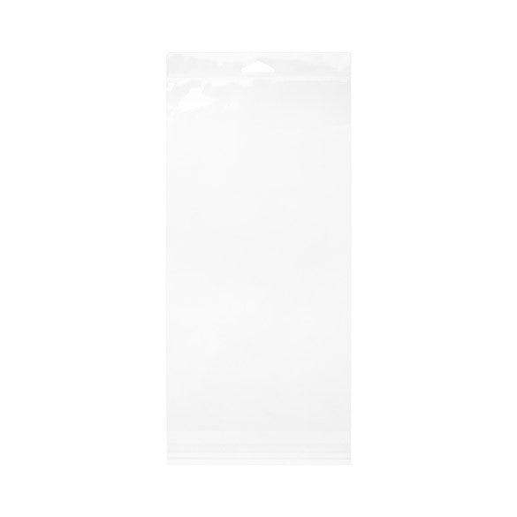 Sachet à trou de suspension refermable à transparence cristalline 16.4x31.1cm (100 pièces) [HB6X12]