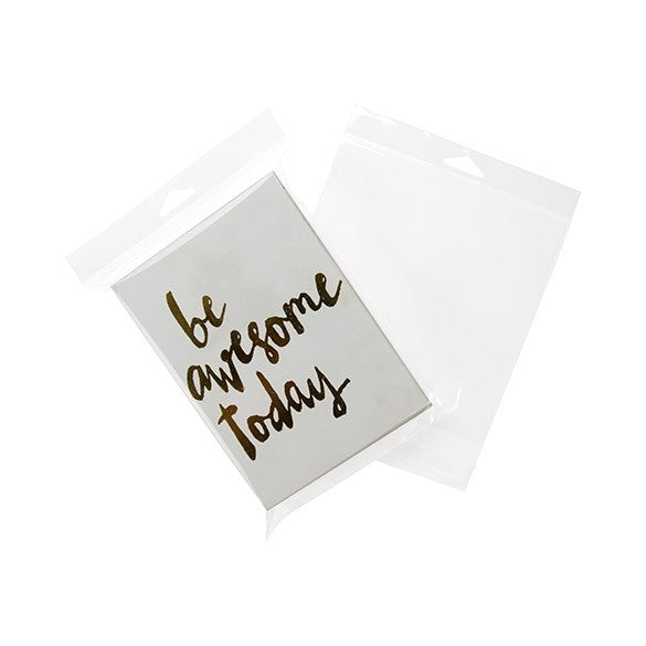 Sachet à trou de suspension refermable à transparence cristalline 16.8x22.2cm (100 pièces) [HB6X8]