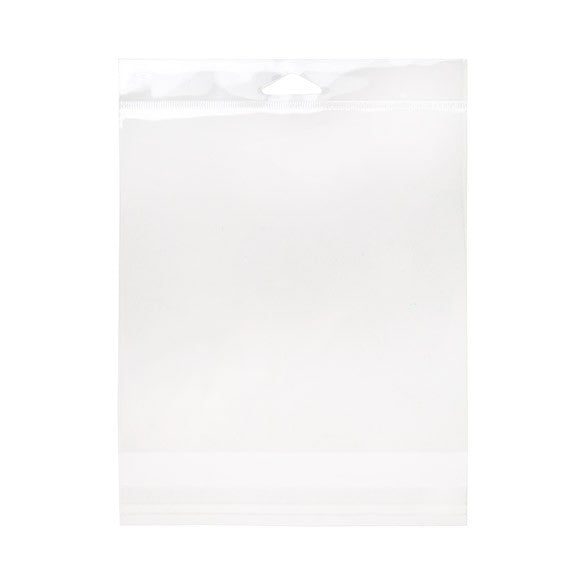 Sachet à trou de suspension refermable à transparence cristalline 16.8x22.2cm (100 pièces) [HB6X8]
