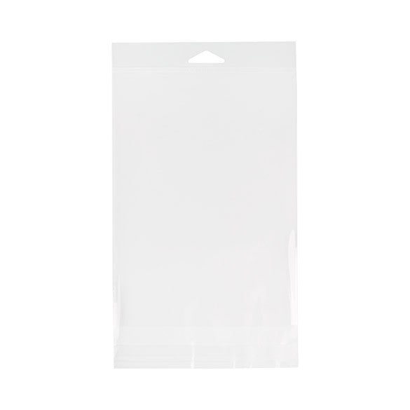 Sachet à trou de suspension refermable à transparence cristalline 15.2x20.3cm (100 pièces) [HB6X8E]