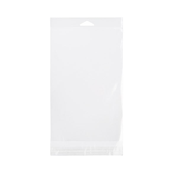 Sachet à trou de suspension refermable à transparence cristalline 15.1x23.5cm (100 pièces) [HB95]