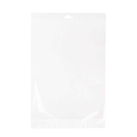 Sachet à trou de suspension refermable à transparence cristalline 23.5x31.1cm (100 pièces) [HB9SM]