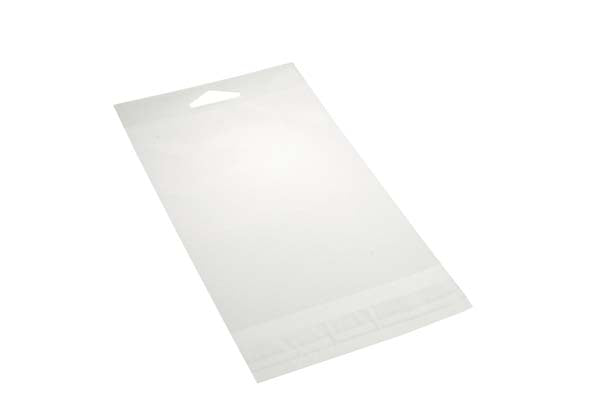 Sachet à trou de suspension refermable à transparence cristalline 8.3x33.3cm (100 pièces) [HB313S]