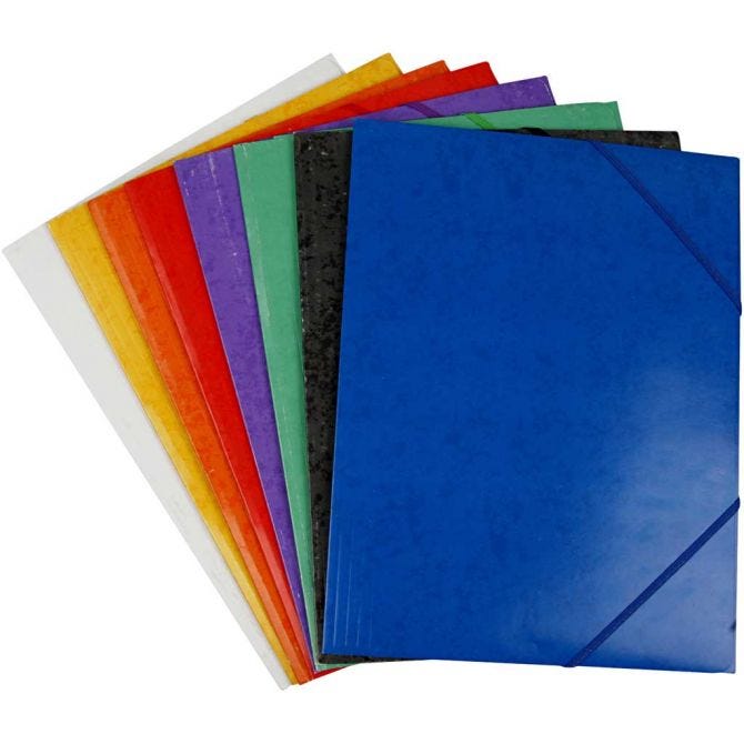 Flap Elasticated Folder, A4 22.9 x 32.4 cm, 24mixed