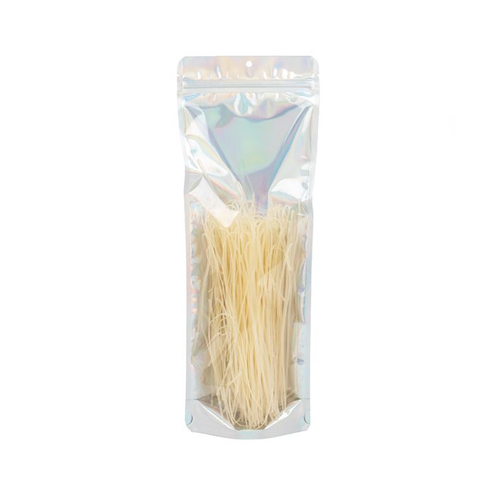 Doypack Transparentes/iridescentes/holographiques 14x6x38,1cm Trou de suspension (25 pièces) [ZBGH2NC]