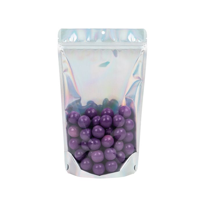 Doypack Transparentes/ridescentes/holographiques 17,1x8,9x28,6cm Trou de suspension (25 pièces) [ZBGH4C]