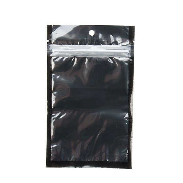 Sachet zip Transparent/Noir 9.2x12.7cm (100 pièces) [HZB4CB]