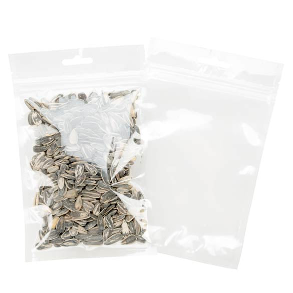 Sachet zip avec trou de suspension européen 12.7x17.8cm (100 pièces) [HZB57]