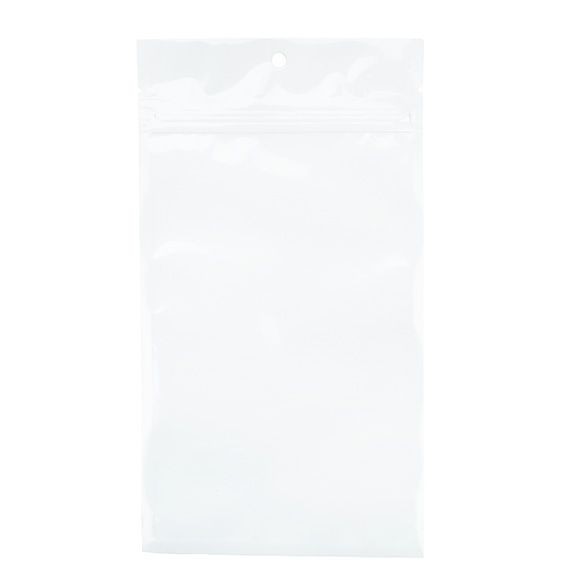 Sachet zip Transparent/Blanc 10.2x16.5cm (100 pièces) [HZB5CW]