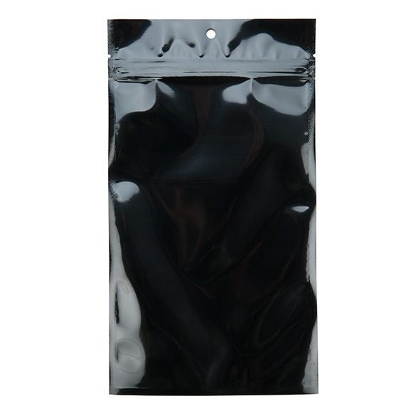 Sachet zip Transparent/Noir 12.7x20.8cm (100 pièces) [HZB6CB]