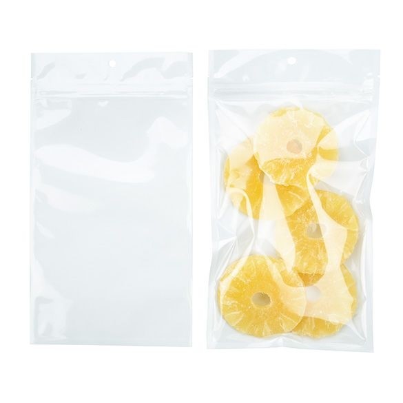 Sachet zip Transparent/Blanc 12.7x20.8cm (100 pièces) [HZB6CW]