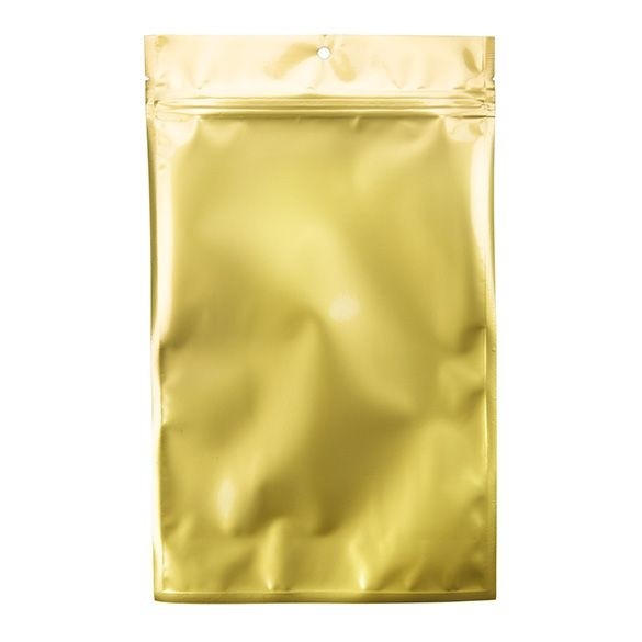 Sachet zip à trou de suspension transparent/or 15,2x23,5cm (100 pièces) [HZB7CG]
