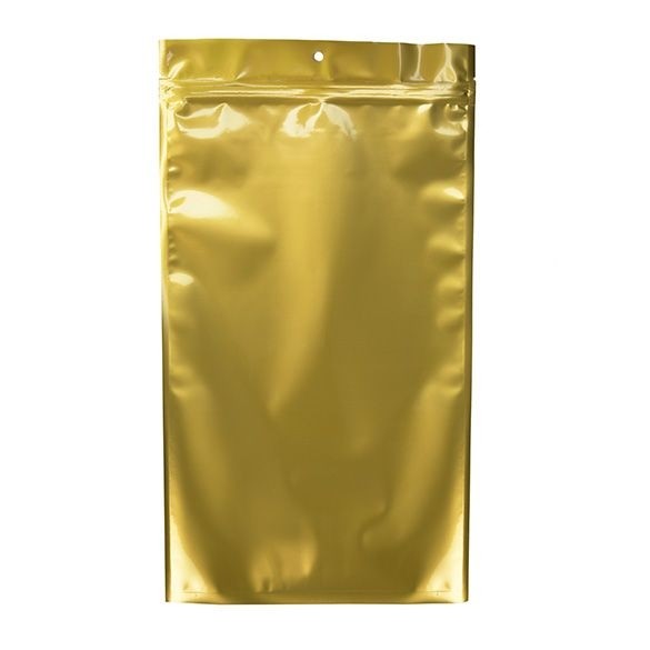 Sachet zip à trou de suspension transparent/or 17,8x30,5cm (100 pièces) [HZB8CG]
