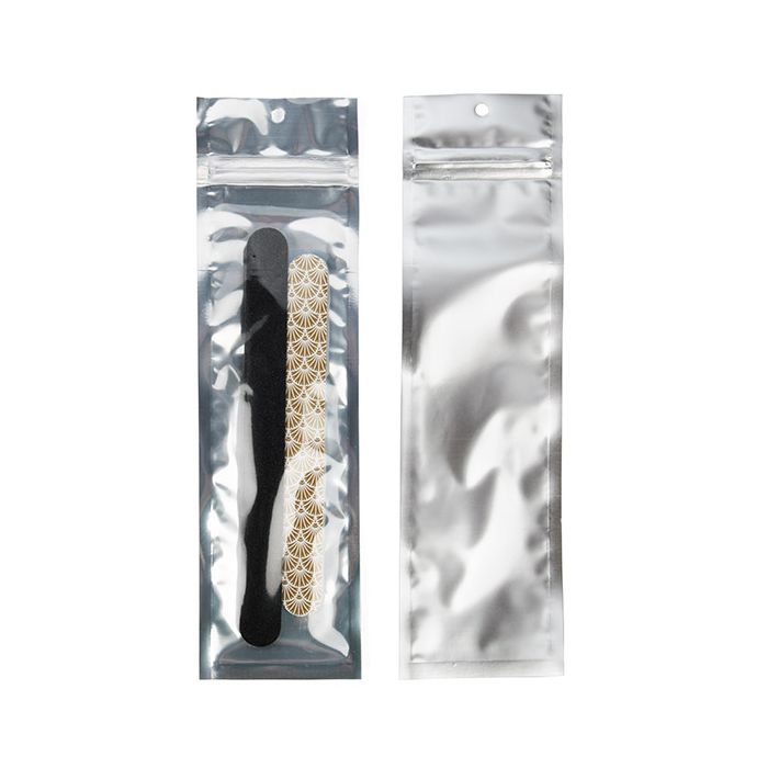 Sachet zip Transparent/Argent 6,4x22,9 cm (100 pièces) [HZBB1CS]
