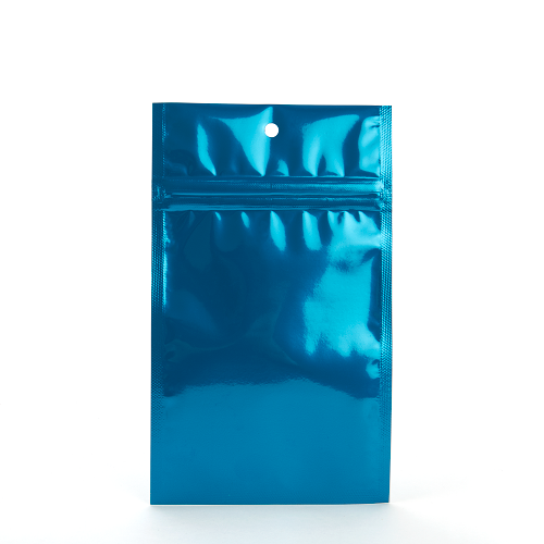 Grip Seal Bags Blue 10x16.5cm Metallised
