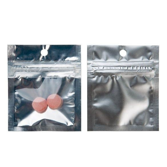 Grip Seal Bags Transparent/Silver 5x5cm