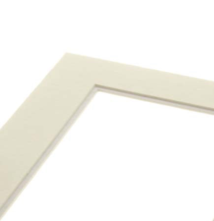 Double Passe Partout Ivoire/Argent. 20.3 x 27cm pour le découpage intérieur. 27.9 x 35.6cm (10 Pièces) [MD20072]