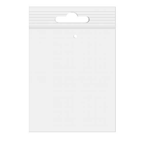 Grip Seal Bags with Euroslot and Vent-hole 12.5x18cm Crystal Clear PP 50 micron