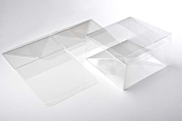 Plastic Gift Boxes 14.3x14.3x5.1cm Food Safe with Autolock Bottom