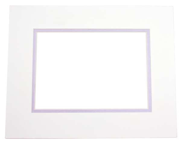 Double Passe Partout Ivoire/Argent. 19 x 24cm pour le découpage intérieur. 27.9 x 35.6cm (10 Pièces) [MD20024]