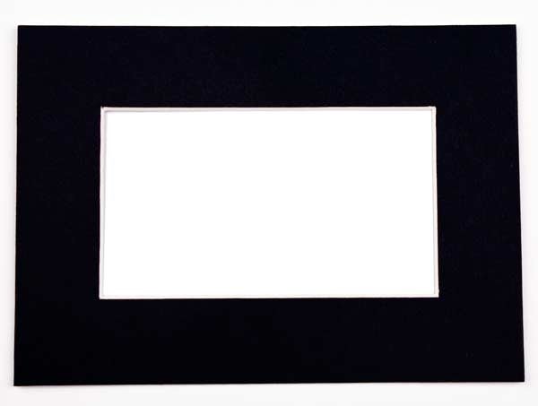 Passe partout Noir 17 x 47cm pour le découpage intérieur. 45.7 x 61.0cm (10 Pièces) [MS20100]