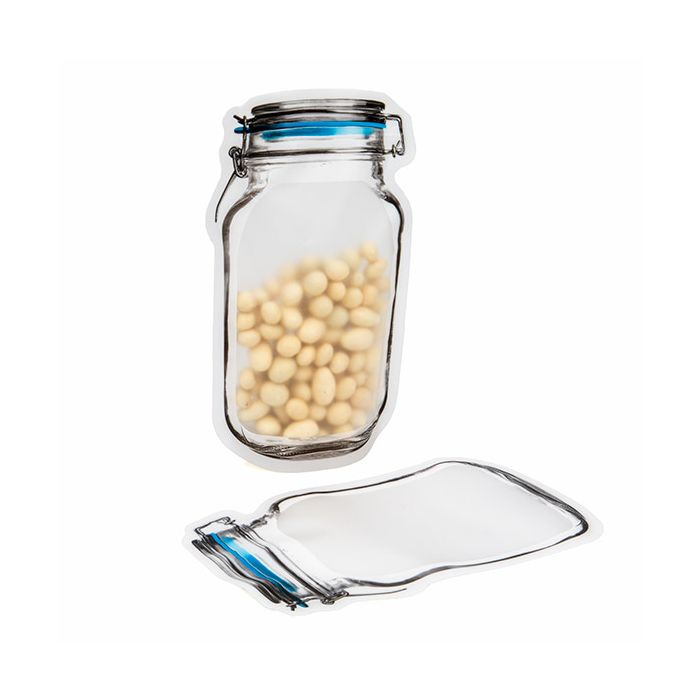 Pochette en forme de bocal avec couvercle à pince 14,9 x 6,7 x 24,3 cm (25 pièces) [JARLG]