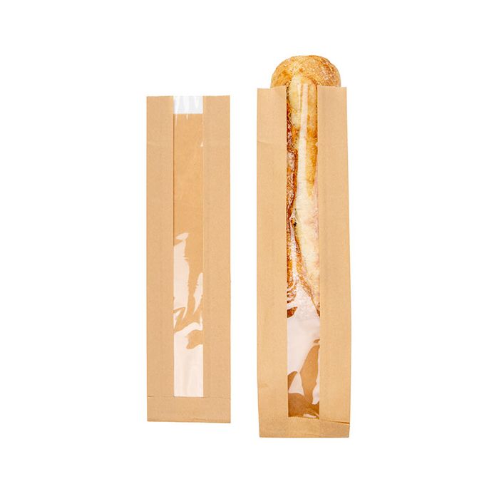 Sachets Kraft 8,9x5,1x35,6 cm Avec Soufflets Latéraux (100 pièces) [KBB1]