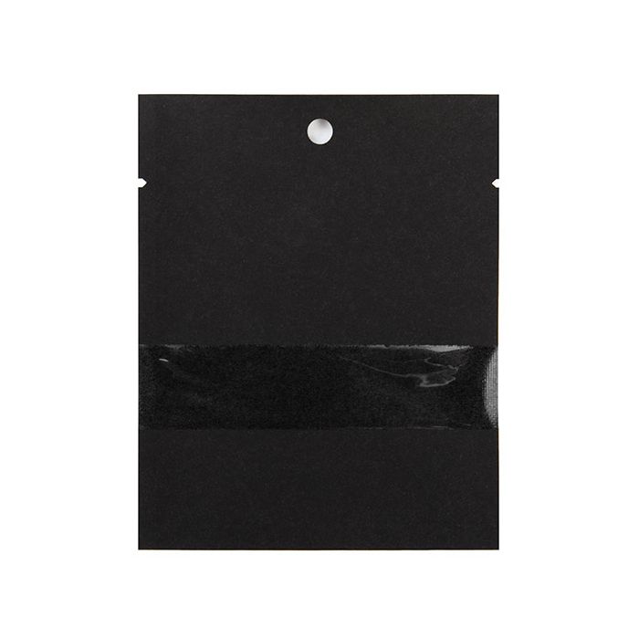 Sachets Kraft Noir Ecologique 7,6x10,2 cm Thermosoudable avec fenêtre (100 pièces) [KHS34BKW]