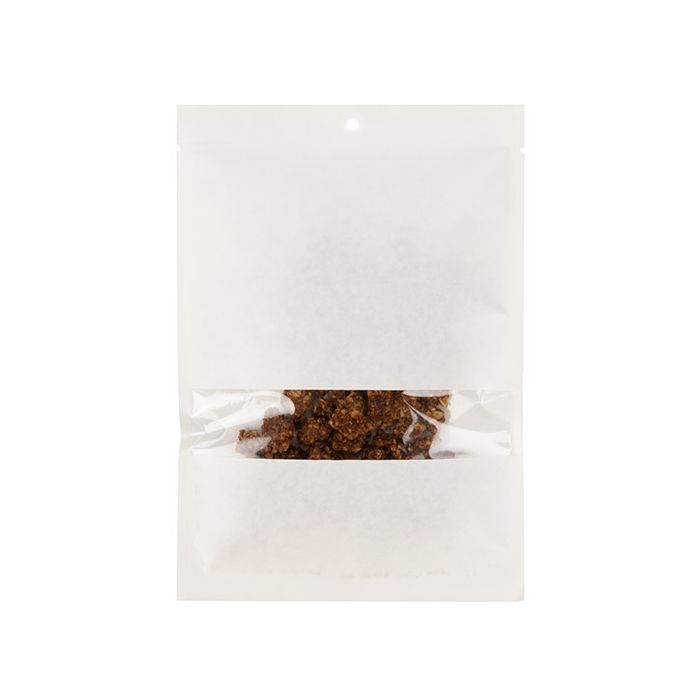 Sachets Kraft Blanc Ecologique 15,2x22,9 cm Thermosoudable avec fenêtre (100 pièces) [KHS69WKW]